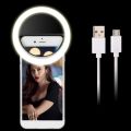 Rechargeable Mini LED Selfie Ring Light Fill Light Phone Flash led light for selfie. 
