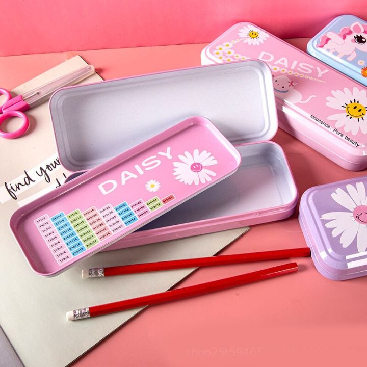 Metal%20Pencil%20Box%20Large%20Capacity%20Pencil%20Cases%20Cartoon%20Car%20Double%20Layer%20Pen%20Box%20Kid%20Stationery%20For%20Multiplication%20Formula%20Table%20-%20Image%203