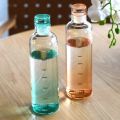 Glass Water Bottle With Time Scale Print 550ml. 