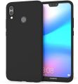 Huawei P20 Lite Matte Black Silicon Back Cover. 