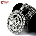 Fashion Jewelry Whirligig 2PAC Pendant Necklace  Gold Hip-Hop for Men Tide Brand Jewelry Necklace With 80cm Chain Bling. 