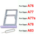For OPPO A76 A77 A77s A78 4G 5G (2022) A83 (2018) SD Card Slot Adapter Sim Card Tray Holder Reader Replacement Repair Parts. 