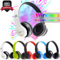 P47 Wireless Bluetooth Foldable Headset With Microphone 5.0+EDR Wireless Headphones With AUX / FM Radio / SD Card Slot. 