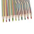 2 Pcs Colorful Pencil Rainbow Color Lead Pencil 4 Mixed Colors Multicolor Student DIY Graffiti Drawing Pencil For Children Kids. 