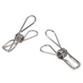 NANLIY-24 Pcs Stainless Steel Wire Clip, Multi-Function Clip, Utility Clip Pins Hang Clip Office Fastener, Metal Wire Clip for Clothes Clothes Drying. 