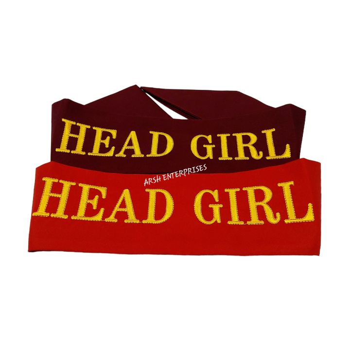 Head Girl Sash / Slash School Uniforms for Girls, A Stylish Addition to School Uniforms
