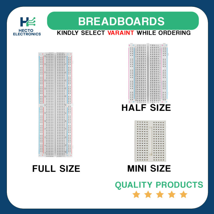 High-Quality Solderless Breadboard 830 Points Prototyping Board for DIY ...