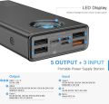 Baseus 30000mAh Power Bank 65W Fast Charging Portable Laptop Charger,  PD 3.0 7-Port Battery Bank for MacBook, iPad, HP, Notebook, Samsung, iPhone,. 