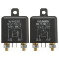 2X 12V 100Amp 4-Pin Heavy Duty ON/OFF Switch Split Charge Relay For Auto Boat Van Black. 