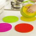 Silicone heat pad 2 Pcs Set Table Silicone Pad Silicone Non-slip Heat Resistant Heat Proof Mat coaster Pot Holder Spoon Rest Heat Resistant Non-slip Durable Flexible. 