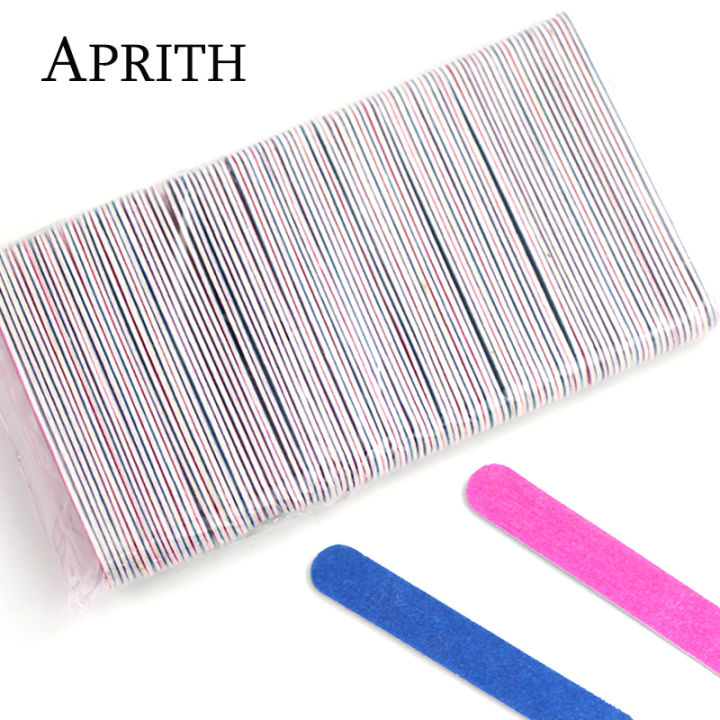 10/50/100 Pcs Professional Nail Files 180/240 Grit Nail Buffer Buffing Slim Crescent Grit Nail Tools Disposable Nail File