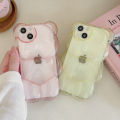 Cute 3D Clear Bear Phone Cases For iPhone 13 12 11 14 15 16 Pro Max XS Max XR X XS 14 16 Plus Case Candy Color Cartoon Transparent Camera Protection Cover. 