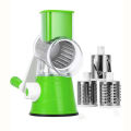 Multifunctional Roller Vegetable Cutter, 3 In 1 Vegetable Slicer And Cutter, Manual Rotary Drum Greator, Hand Roller Type Square Drum Vegetable Cutter with 3 Removable Blades For Kitchen. 