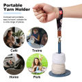 Yarn Holder Plastic Spinning Knitting Tools Crochet Accessories Stand DIY Sewing Thread Spool With Wrist Strap Wool Ball Winder. 