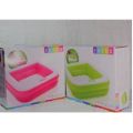 Latest Water INTEX Size (1 x 1 x 1.5 meter) Swimming Pool Set For Kids Multicolor Plastic Swimming Pool Square Inflatable INTEX Tub Pool for kid (boys and girls). 