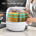 Rotatable Airtight Rice Dispenser with 6-Portion Storage - Waterproof & Moisture-Proof Kitchen Storage Solution. 