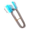 Stainless Steel Tube Cleaning Brush Single End Flexible Aquarium Fish Tank Filter Pump Hose Pipe Brushes Cleaner green 90cm. 