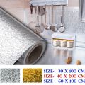 Self Adhesive Aluminium Foil Sticker Roll, Aluminium foil Sheet DIY Wallpaper,Oil Proof Waterproof Heat Resistant Backsplash Aluminium Sticker for Home, Kitchen, Stove, Cabinet, Wall, Drawers, and Furniture. 