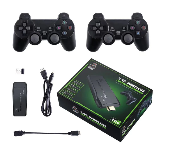 4K Video Game Console Wireless Controller Gamepad Built-in 20000 Games 64GB Retro Handheld Game
