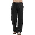 Linen Trousers for Men Wide Cargo Pants Summer Oversize Plus Size Linens Streetwear Spring Harajuku Men's Clothing. 