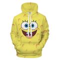 Funny Yellow Boys Hoodies Men Sponge Family Print 3D Hoodie Sweatshirt Men Anime Cartoon Pullover Unisex Hooded Cut Couples coat. 