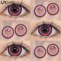 【HOT】 UYAAI Cosmetics Color Contact Lenses Cosplay Red Color Lens Anime Black Lenses Korean Lenses Grow Eye Big Eye Lens Blue Lenses. 