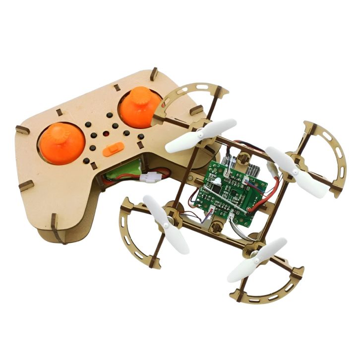 DIY STEM wooden drone quadcopter teaching Educational Science model