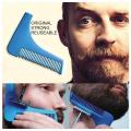 Beard Shaping Tool Template. Beard Shaper Tool PLUS Comb For Line Up and Men Bread Comb. 