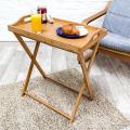 Foldable Single Shelf Beach Wood Table Tray Coffee Table Study Table Laptop Table Dining Table. 