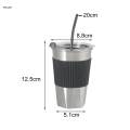 Insulated Sippy Cup Coffee Travel Mug 474ml Reusable Stainless Steel, Leakproof Durable Coffee Tumbler Thermal Cup for Adult water. 