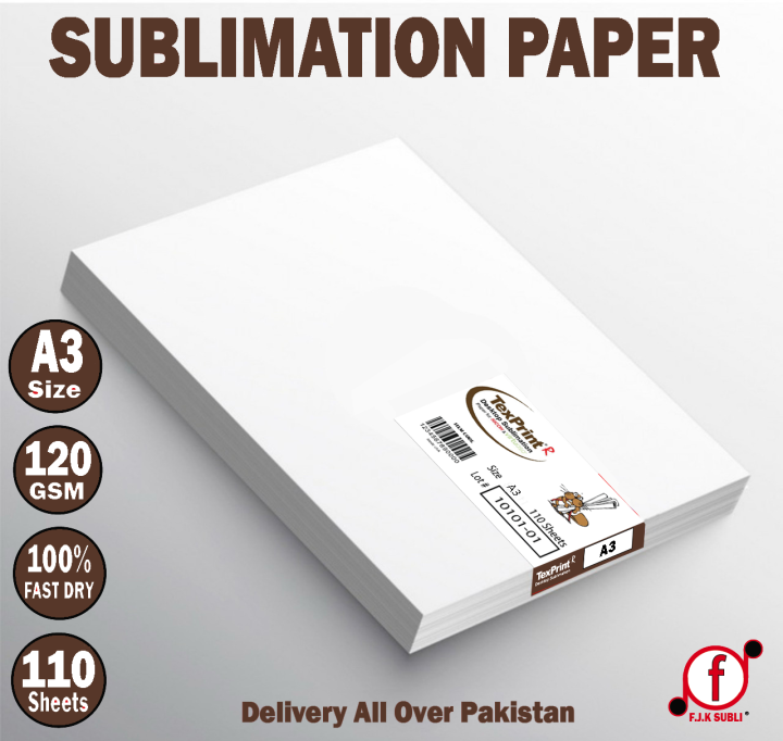 Sublimation Paper A3 Size 110 sheets 120g