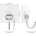 15 Piece Towel Hook Waterproof Transparent Hooks for Hanging Heavy Duty Wall Hooks for Bathroom Shower Kitchen. 