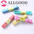 【ALLGOOD】Thickened tape ruler with black letters on white background 1.3cm×1.5m one side cm and one inch. 