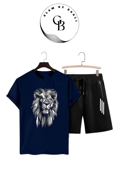 GLAM BY BAALI ARTICLE TWO PIECE TRACK SUIT T_SHIRT _SHORT_FABRIC SUMMER_c0de_2879