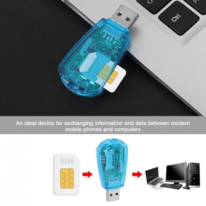 Mobile Phone Card Reader USB Copy Backup Reader With CD for QQ/ICQ/MSM/PC Computer