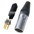 Original Neutrik NC3FXX/NC3MXX-HE 3pole gold-plated XLR male/female plug Velour chromium plating Extratemperature resistant. 