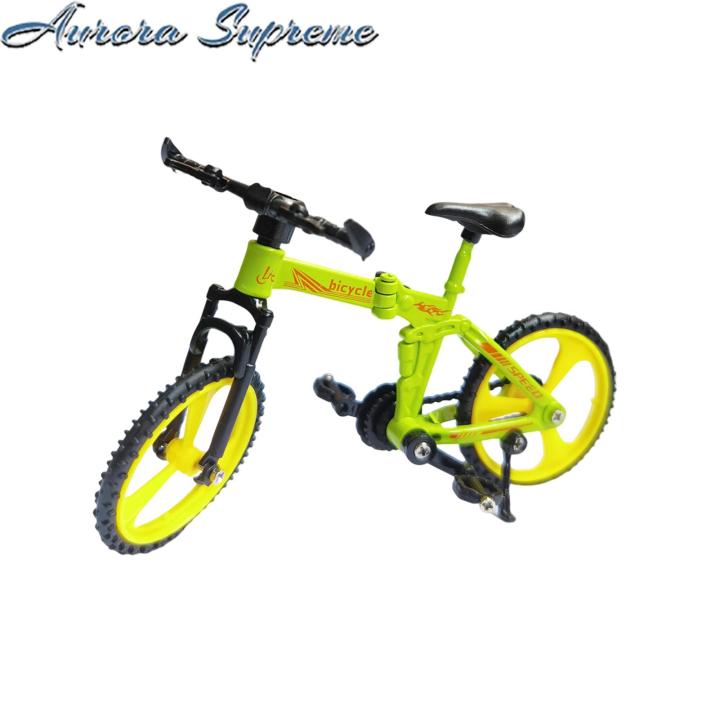 Foldable Finger Bike Mini Foldable Downhill Mountain Bike Model with Rotary Wheels Educational Toy for Boys Girls Desktop Decoration Gift Buyers' Choice Desktop Bicycle Toy