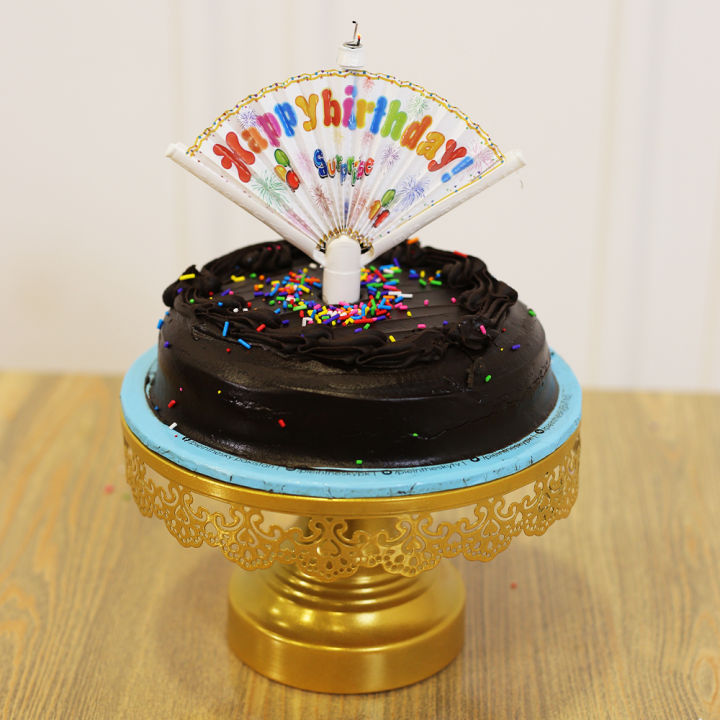 Fan Surprise Banner Candle Funny Party Happy Birthday Cake Decoration Children's Creative Wish
