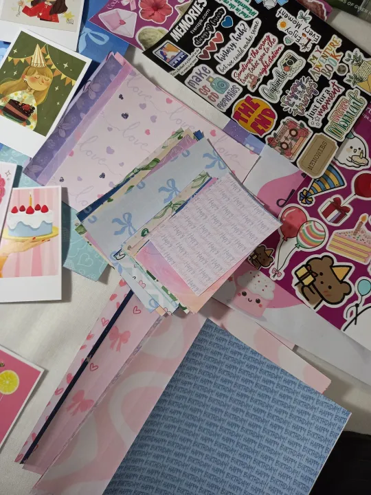 Birthday%20Journaling%20Kit%20-%204%20A6%20size%20UNCUT%20sticker%20sheets,%2016%20polaroids,%2042%20pcs%20craft%20paper%20-%20Image%205