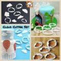 Fondant And Cookies Clouds Cutter Set. 