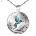 Unisex Necklace My Mind Still Talks To You Time Glass Pendant Jewelry Chain Gift. 