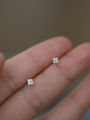 CUANFEN 925 Silver Needle Shiny Zircon Stud Earrings Women Style Cute Sweet Jewelry Accessories Simple Fashion Jewelry Accessories. 