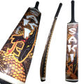 SAKI Bat, Cricket Tape Ball Bat, Half Cane Rawalakot Wood - Made in Sialkot Sold By Fight Finess. 