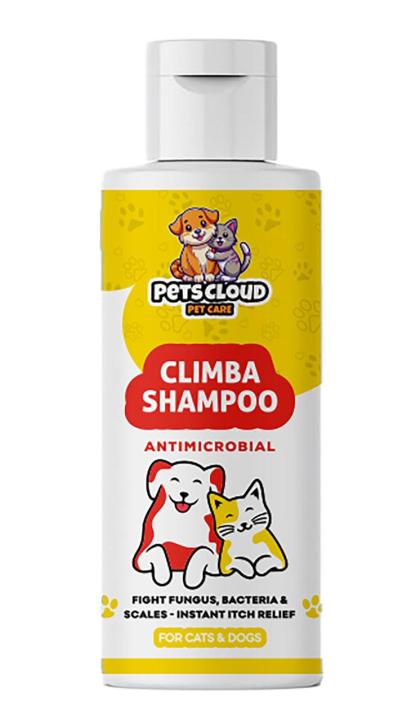 Climba Antimicrobial Medicated Shampoo for Cats and Dogs - 120 Ml ...