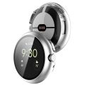 For Google Pixel Watch Tempered Glass Film PC Watch Case. 