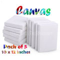 Pack Of 5 PCS - Canvas Board - 10x12 Best For Acrylic & Oil Paints. 