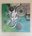 Islamic calligraphy, Muhammad (saw), Bin qalandar calligraphy, Hand Made Painting, painting with acrylic  colors ,wall décor, Size 24" x 24" canvas , Modern calligraphy. 