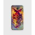 Cover For Samsung C7 Pro Hard  Coloful Skull Print -1cover2804. 