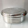21.5 cm 24.5 cm Stainless Steel Spice Box Masala Box with Silver Touch Design with 7 individual compartments Masala Peti. 