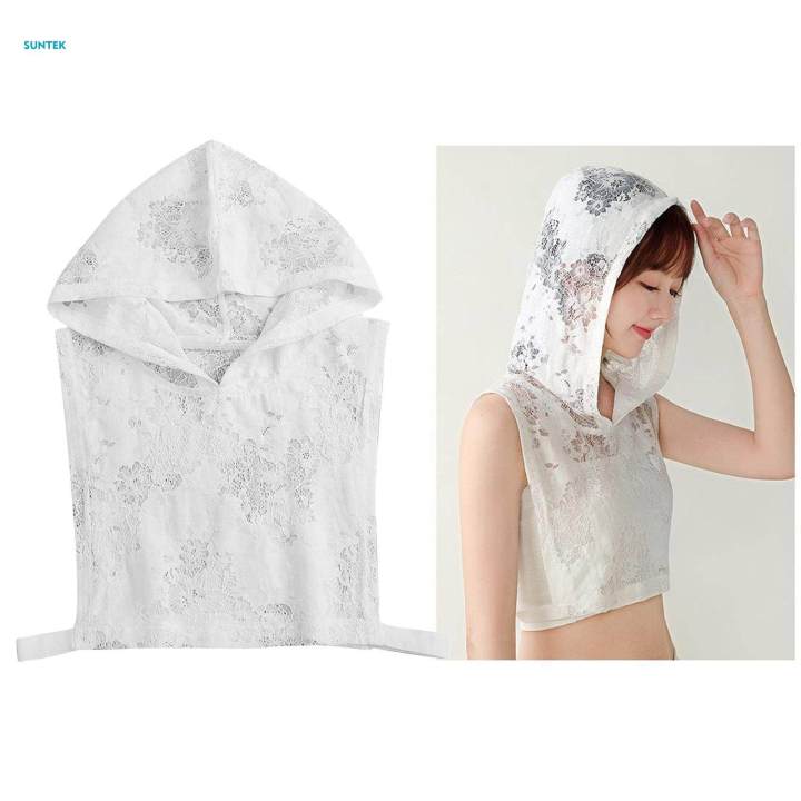 Women False Collar Bib Half Shirt Blouse Girls Detachable Cotton Blend Hood